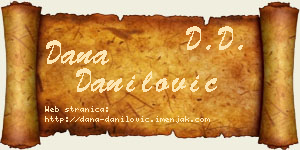 Dana Danilović vizit kartica
